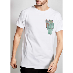 Tricou Broasca cu rucsac si flori